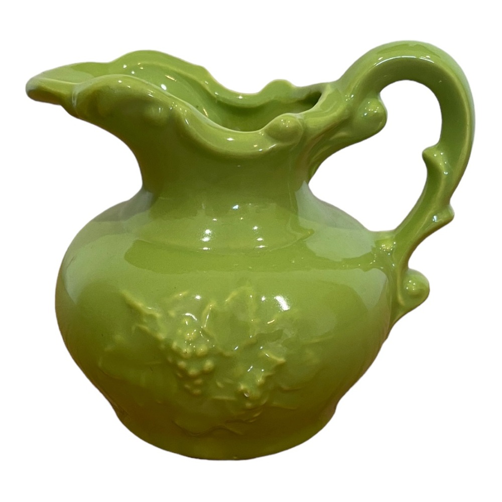 Vintage McCoy small Citrus green pitcher and basin